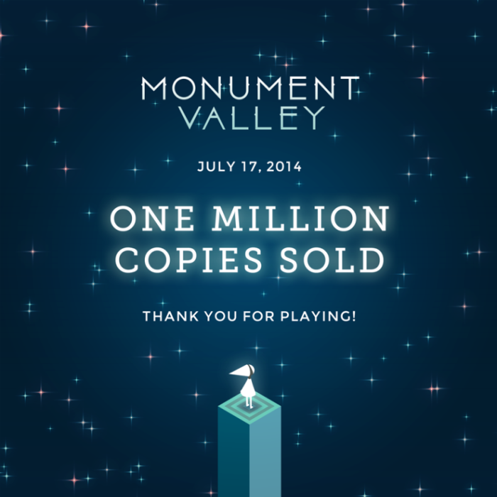 monument valley reducere 1 milion