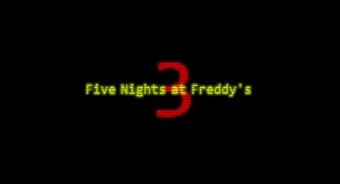 five nights at freddys 3 lansare
