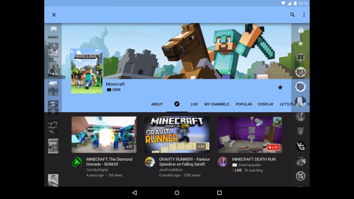 youtube gaming update