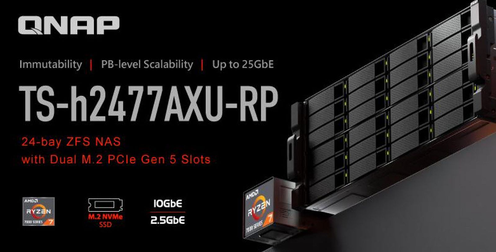 NAS QNAP TS-h2477AXU-RP