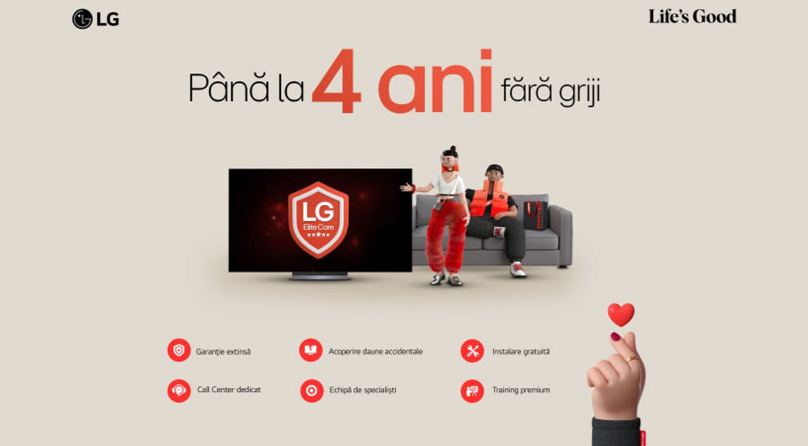 lg elite care televizoare romania garantie extinsa